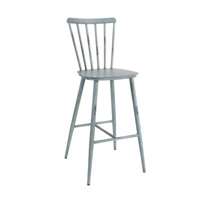 Commercial Vintage Blue Pula Bar Chair For Restaurants, Bars & Cafes