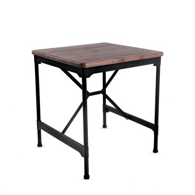 Rochester Steel & Ashwood 70cm Square Dining Table