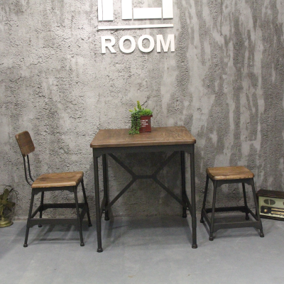 Rochester Steel & Ashwood 70cm Square Dining Table