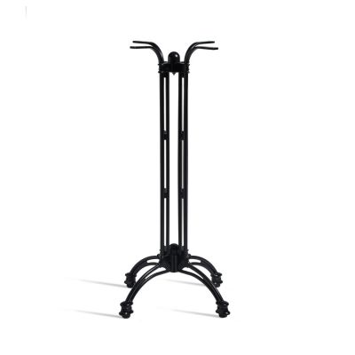 Turin Bar Base Pedestal - Bistro Style Table Base Adjustable Feet - 65 x 105cm (Black)