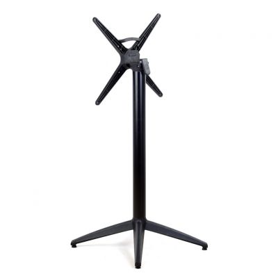 Pedestal Flip Top Table Base for 70 & 80cm Tops - 100cm Bar Height - Black