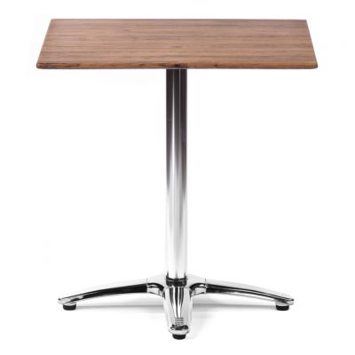 Isotop 70cm Square Table - Aged Pine with Aluminium Fixed Base