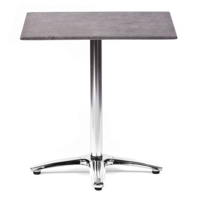 Isotop 70cm Square Table - Dark Mica with Aluminium Fixed Base