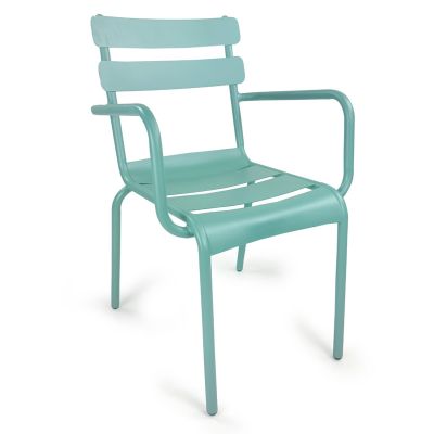 Anzio Stackable Aluminium Armchair - Pastel Blue