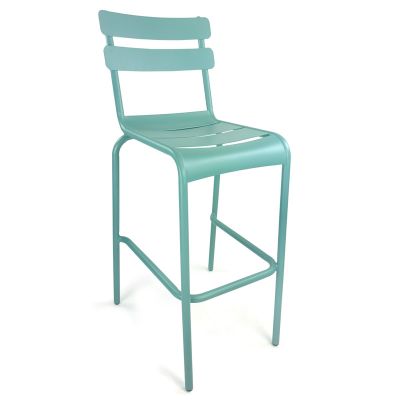 Anzio Stackable Aluminium Bar Chair - Pastel Blue