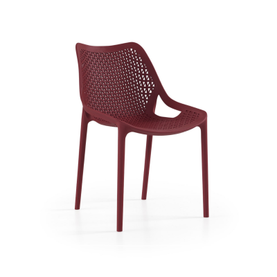 Oxy Side Chair - Durable Polypropylene Chair - Commerical Suitable Easily Cleaned - (Bordeaux)