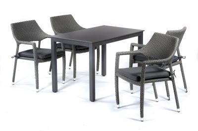 Rectangular Table Steel Box Base Frame 4 Leg -107.5 x 67.5cm - Black - Suitable for 110 x 70cm & 120 x 80cm Table tops