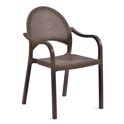 Polypropylene Arm Chair - Taupe