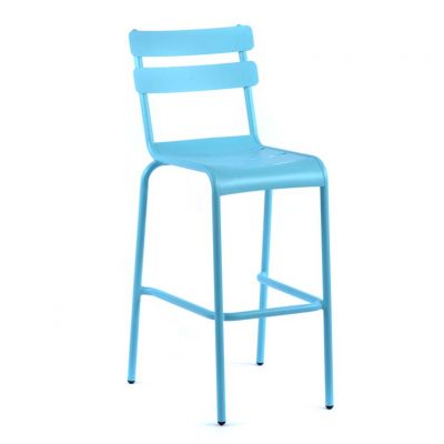 Anzio Aluminium Bar Chair - Light Blue