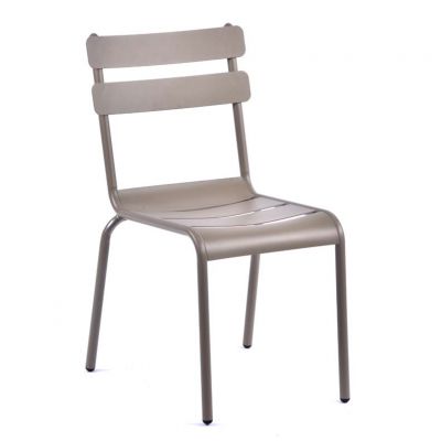 Anzio Aluminium Side Chair - Taupe