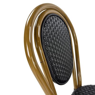Paris Bistro Stackable Side Chair - Black