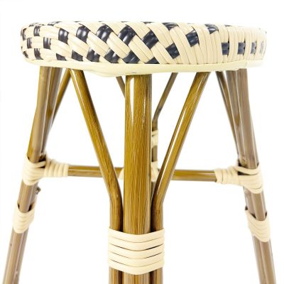 Paris Bistro Stackable Stool - Cream/Brown