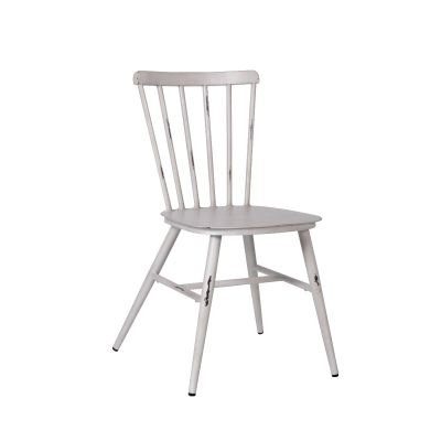 Commercial Vintage White Pula Side Chair For Restaurants, Bars & Cafes