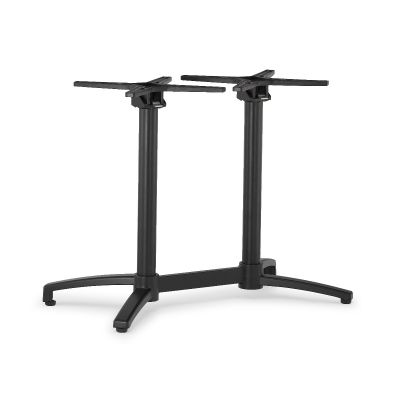 AL Table Base Twin Folding Cross Top Black