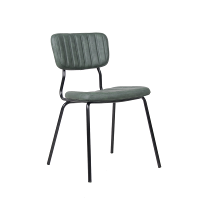 Commercial Vintage Dark Green Sudbury Side Chair For Restaurants, Bars & Cafes