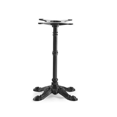 Cast Iron Table Base Four Leg Black