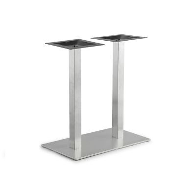 Twin Stainless Steel Table Base Square