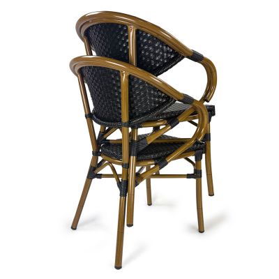Paris Bistro Stackable Tub Chair - Black