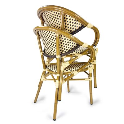 Paris Bistro Stackable Tub Chair - Cream/Brown