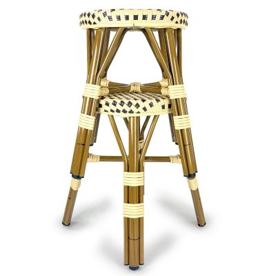 Paris Bistro Stackable Stool - Cream/Brown