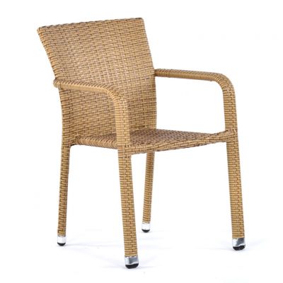 Lagos Rattan Arm Chair - Durable Rattan Design - (Light Brown)