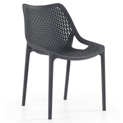 Oxy Side Chair - Durable Polypropylene Chair - Commerical Suitable Easily Cleaned - (Anthracite)
