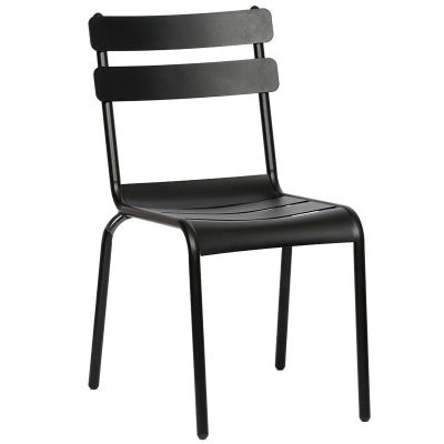 Anzio Aluminium Side Chair - Black