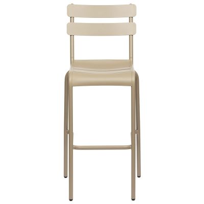 Anzio Aluminium Bar Chair - Taupe