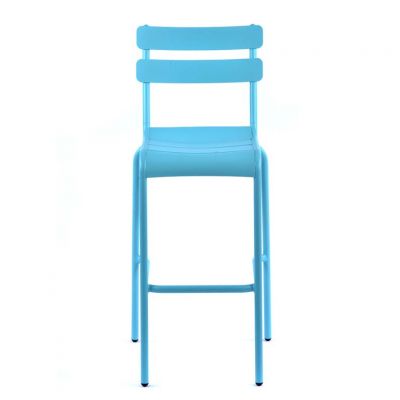 Anzio Aluminium Bar Chair - Light Blue