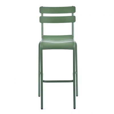 Anzio Aluminium Bar Chair - Olive Green