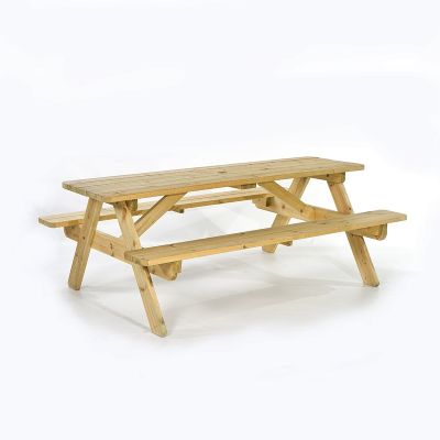 Jersey 8 Seat Dip Treated Pine Picnic Table - Green Pine