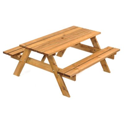 Keswick Picnic Bench - 6 Person A Frame Pub Bench - Durable Treated Scandinavian Pine - Foldable Seats