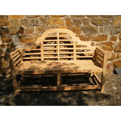 Lutyens Teak Bench - Grade A Teak Garden Seat - 165cm Length - 3 Person Classic Design