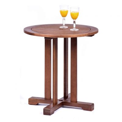 Melton Hardwood Pedestal Table - Diameter 70cm - Round Commercial Bar Table