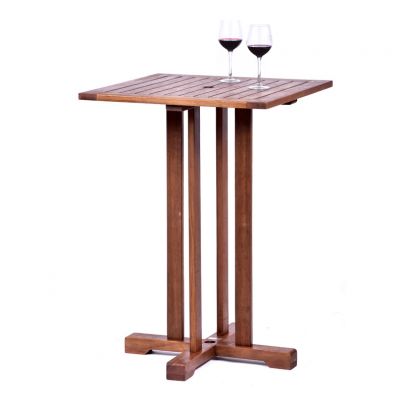 Melton Hardwood Square Pedestal Table - Commercial Bar Table - 100 x 70 x 70cm