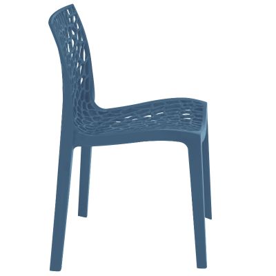 Neptune Side Chair - High Quality Polypropylene - Restaurant / Café - Blue