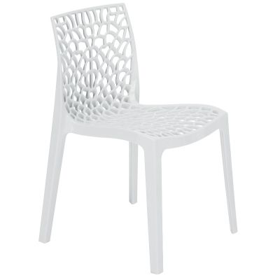 Neptune Side Chair - High Quality Polypropylene - Restaurant / Café - White