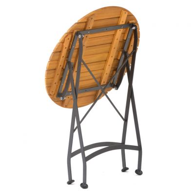 Newark Folding Table - Round 65cm Diameter - Space Saving High Quality Furniture