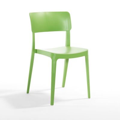 Pano Side Chair - High Quality Polypropylene - Easily Cleaned & Stackable - Green