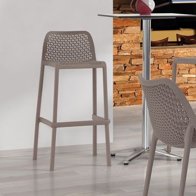 Oxy High Chair - Durable Polypropylene Chair - Commerical Suitable Easily Cleaned - (Taupe)