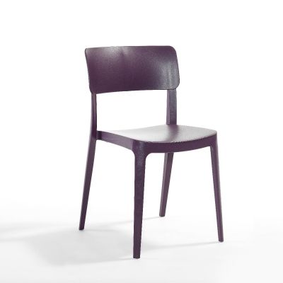 Pano Side Chair - High Quality Polypropylene - Easily Cleaned & Stackable - Purple