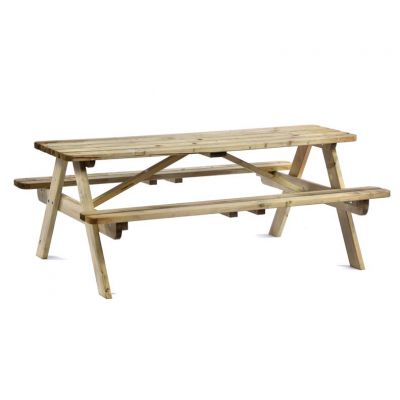 Tiptree 8 Seat Picnic Bench - Pressure Tanalised Green Timber - 180cm Length