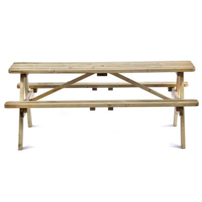 Tiptree 8 Seat Picnic Bench - Pressure Tanalised Green Timber - 180cm Length