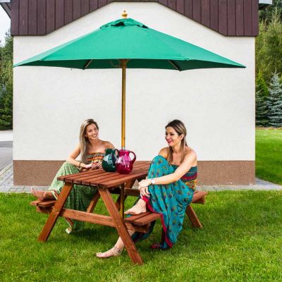 Durham Picnic Table – Durable A Frame Pub Table – Suitable for 6 People 1.5M Length - Brown
