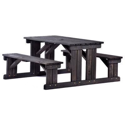 Guernsey 8 Seat Walk-In 170cm Commercial Picnic Table Dark Grey