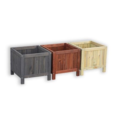 Blenheim Square Planter - 40 x 40 x 30cm Dark Grey - 2 Pack