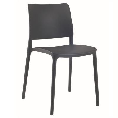 Joy Side Chair - Durable Polyropylene Seat - Stackable - Anthracite