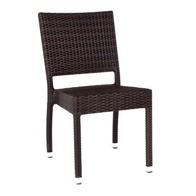 Ascot Side Chair - Durable Win-Tech Flat Weave Rattan - Durable & Waterproof