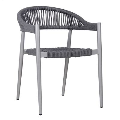 Rope Weave Arm Chair - Light Grey