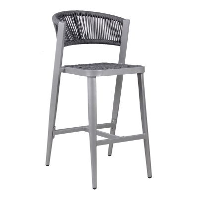 Rope Weave Bar Chair - Light Grey